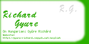 richard gyure business card